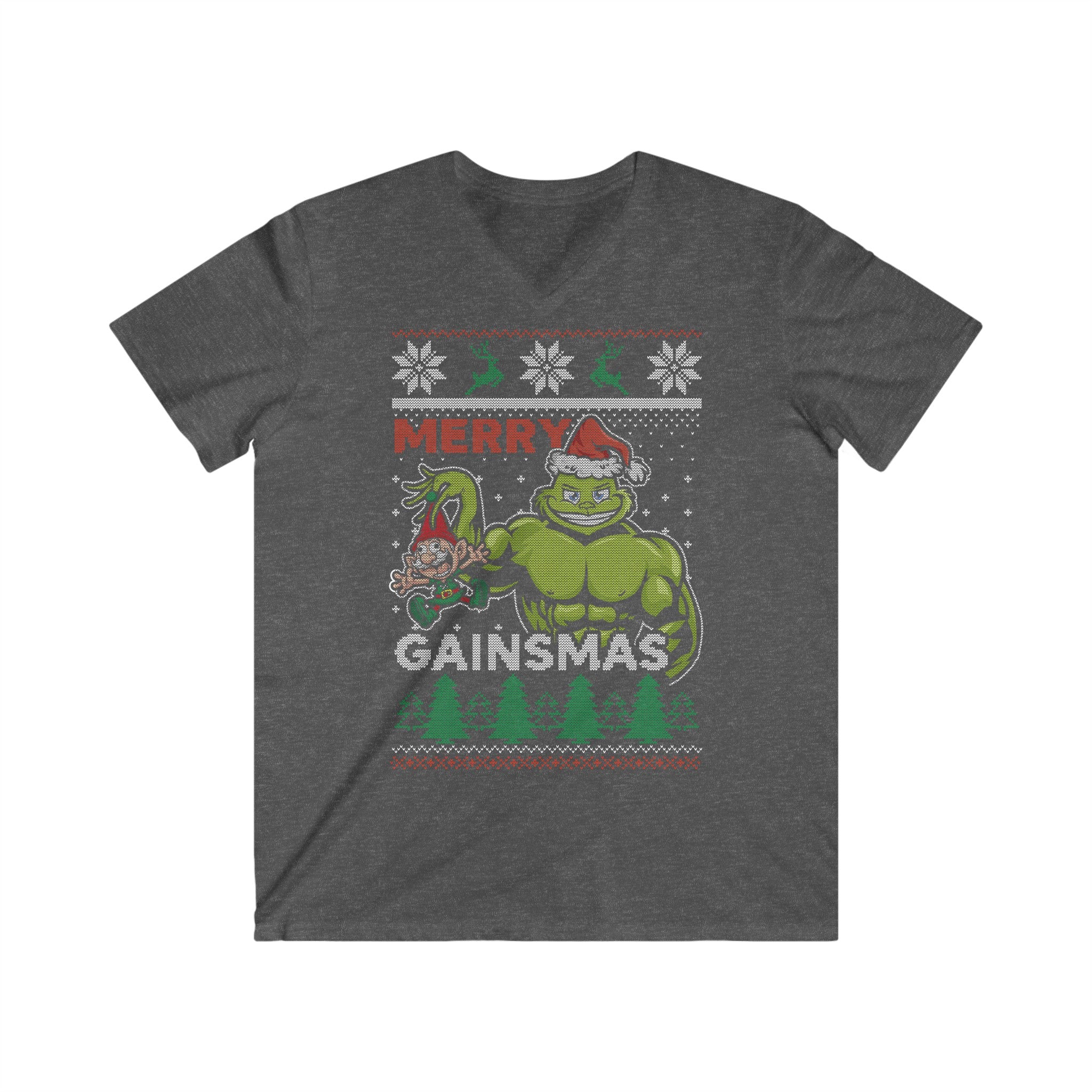 Gainsmas Men's Fitted V-Neck Short Sleeve Tee